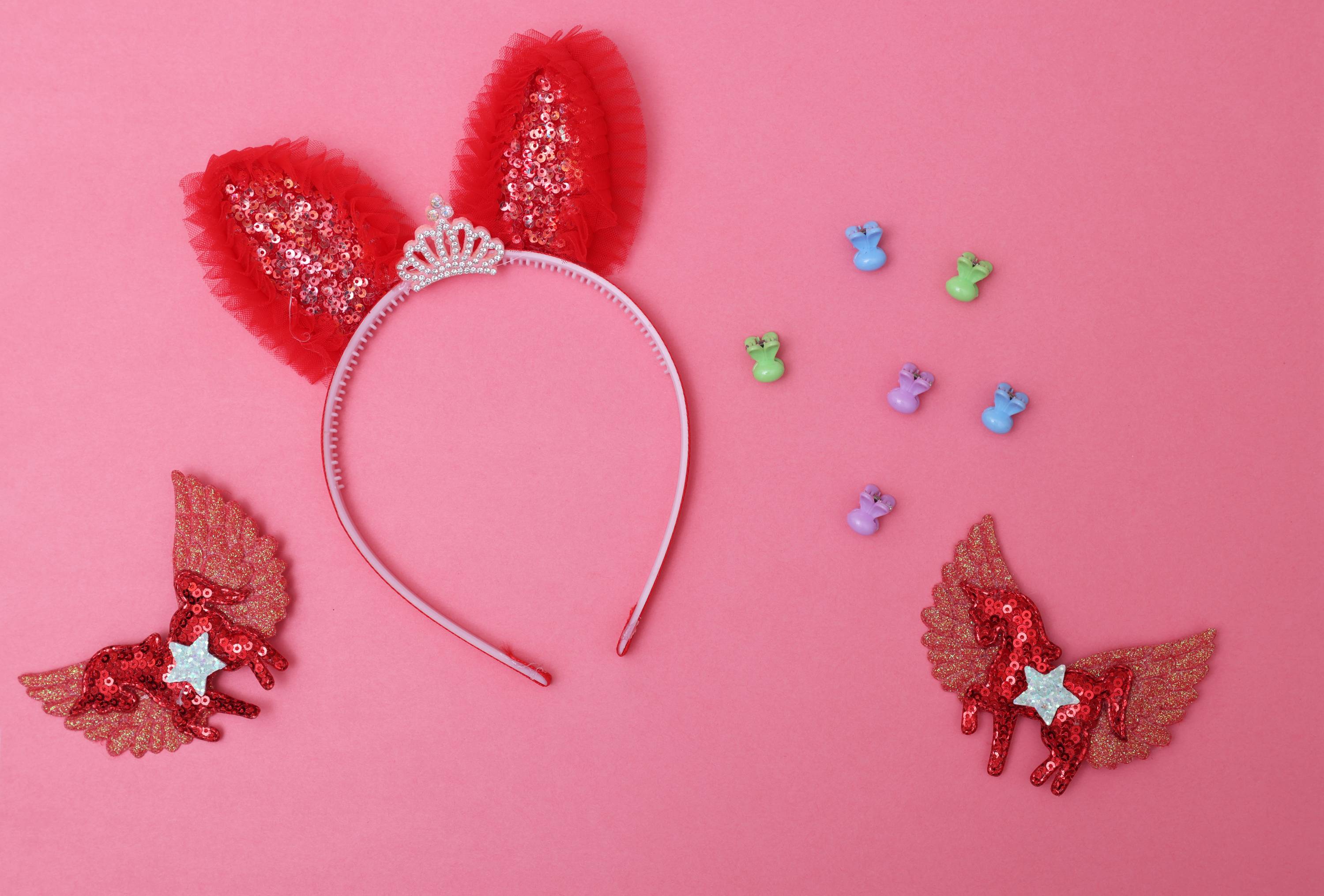 ilearnngrow Princess Hair Accessories Set - Red